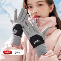 กีฬาแฟชั่น Windproof Touch Screen ถุงมือผู้หญิงฤดูหนาว Full Finger Hand Warmer Suede ถุงมือหญิงสาวนักเรียนขายส่ง