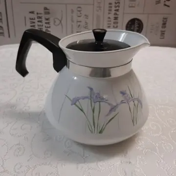 Corningware, Kitchen, Vintage Blue Flower Corning Ware 6 Cup Coffee Pot