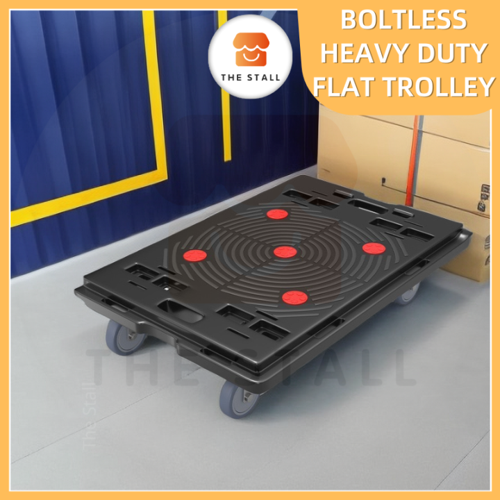 4 Directional Boltless Heavy Duty Flat Tray Trolley / Joinable