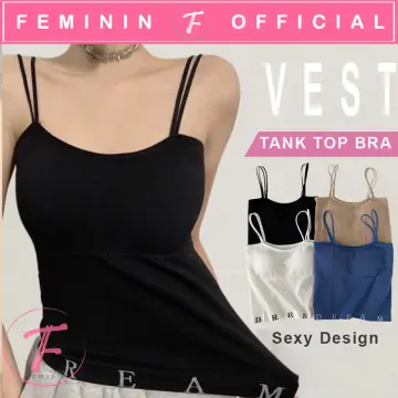 PROMO!!! Bra Korea Tank Top Wanita BH Sport Zipper Resleting Tali 