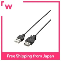 Elecom USB cable extension USB2.0 (USB A male to USB A female) 0.5m ultra-fine, black U2C-EXN05BK