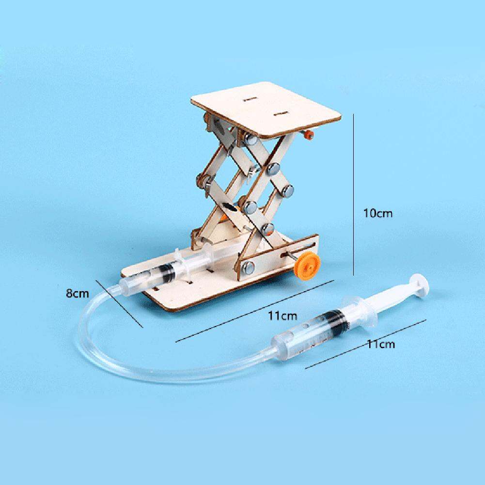 DIY Kids Hydraulic Lift Table Model Scientific Experiment Kit Educational Toy We 
