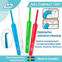 TePe Compact Tuft แปรงกระจุก ทรงโดม ขนนุ่มแน่น แปรงกระจุกเทเป้ คอมแพ็ค เทิฟ