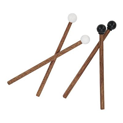 4 Steel Tongue Drumsticks Rubber Drumsticks for Children for ChildrenS Drummers and Practitioners