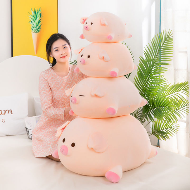 hot-ของเล่นตุ๊กตาหมูรักที่นิยมในโลกออนไลน์ตุ๊กตาหมูวางหมอนนุ่มขนาดใหญ่ตุ๊กตาหมูลูกโป่งตุ๊กตาผ้าของขวัญขายส่ง