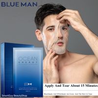 BLUE MAN Skin Pro Ocean Energy Powerful Moisturizing Mask 25mlX6 แผ่นมาส์คหน้าเพิ่มความชุ่มชื่นบำรุงผิวหน้าเนียนนุ่มกระจ่างใสสำหรับผู้ชาย