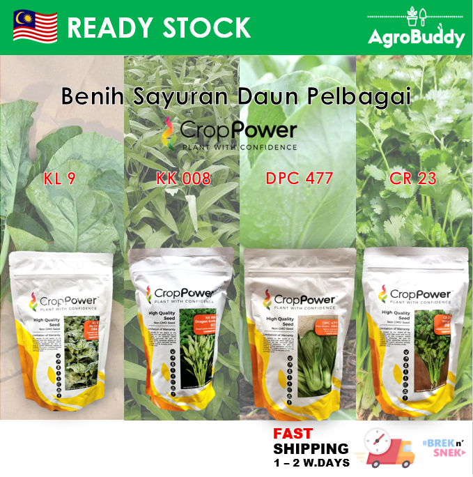 CropPower Leafy Vegetable Seeds / Benih Sayuran Berdaun Benih Kangkung ...