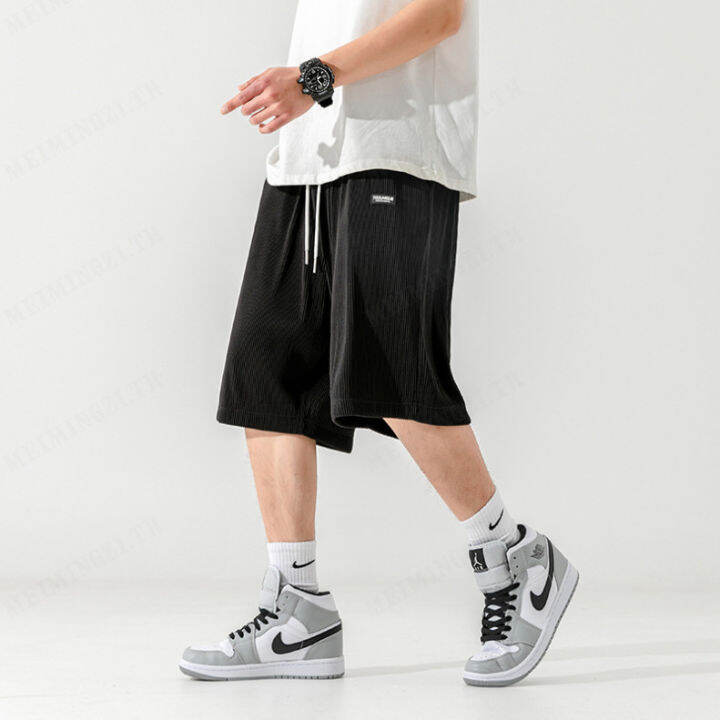 meimingzi-hanlu-mens-summer-drape-cropped-pants-loose-thin-casual-sports-shorts