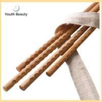 YOUTH BEAUTY 3 pairs เครื่องปั่นด้าย ตะเกียบสำหรับทำอาหาร เครื่องมือทำอาหารทำอาหาร ตะเกียบไม้ยาวพิเศษ ตะเกียบกันลื่น งานทำมือ เครื่องใช้ในครัว