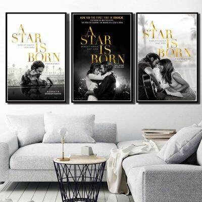 Coopera Star เกิดมาเป็นภาพยนตร์รักแบรดลีย์คูเปอร์เลดี้กาก้าผ้าใบภาพวาดศิลปะรูปภาพศิลปะผนังไม่มีกรอบตกแต่งบ้านคลาสสิก