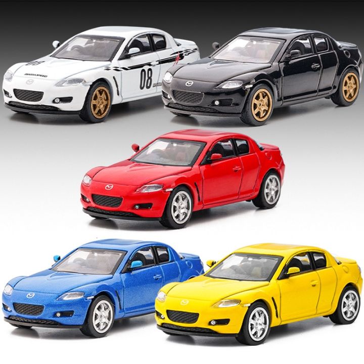 um-1-64โมเดลรถโลหะผสมรถสปอร์ต-rx-8-mazda-แบบจำลองรถยนต์เล็กโมเดลย่อส่วน-diecast