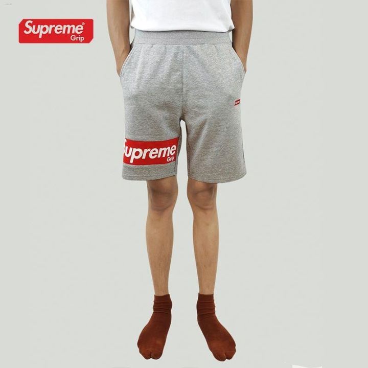 supreme-สั้นกางเกงขายาวป่านสีเทา-ป้ายแดง-สีดำ-ป้ายขาว-ระหว่างประเทศ