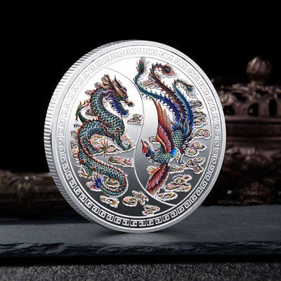Traditional Chinese Culture Dragon And Phoenix Commemorative Coin Wedding Favors