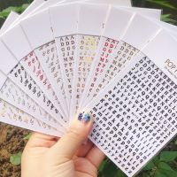 【YF】 New Roman 26 English Alphabet Number 3D Self-adhesive Nail Art Decal Sticker Word Small Letter Tattoos Stickers