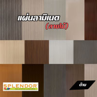 แผ่นลามิเนต SPLENDOR ลายไม้ (ด้าน) ใช้ติดโต๊ะ ผนัง เฟอร์นิเจอร์ ขนาด 240 x 120 ซม. หนา 0.8 มม. ขายดี ใช้ติดตกแต่งงานบิ้วอินท์ ผนัง สไตล์โมเดิล