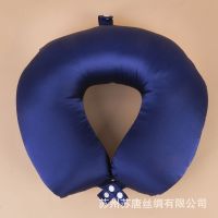 Cross-border new products 19 momme silk U-shaped pillow for business trip lunch break spot casual neck guard pillow