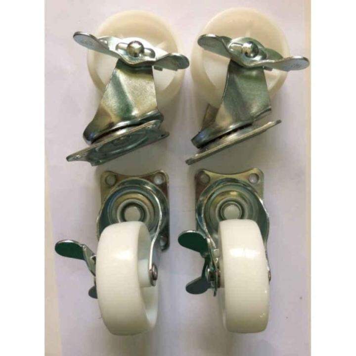 COT Nylon Caster Wheel194050 Flat Swivel w/ Lock Set 50mm (2") 4pcs