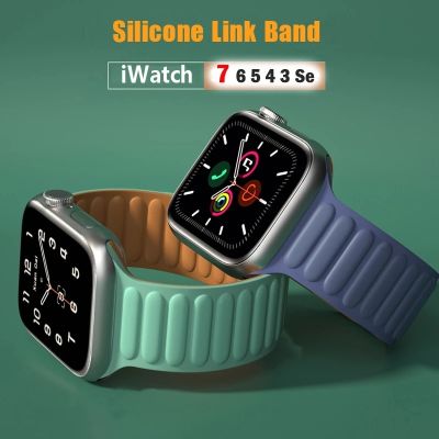 แม่เหล็กแบบใหม่สำหรับนาฬิกา Apple Ultra 49Mm 8 Band 41Mm 45Mm 40Mm 44Mm 38/42Mm สายเชื่อมซิลิโคน I Watch Series 8 7 6 SE 5 4 3