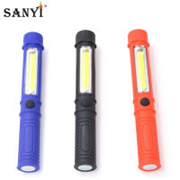 LED COB Mini work flashlight Multifunction Pen Inspection Light Torch Lamp cob Handle Work Hand Torch Flashlight With the Bottom Rechargeable  Flashli