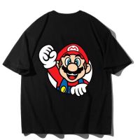 เสื้อยืดพิมพ์ลายUnisex เสื้อยืด Mario 2023 เสื้อยืดแขนสั้นเกม Super Mario พิมพ์เสื้อผ้าคู่รัก เสื้อคู่ S-5XL