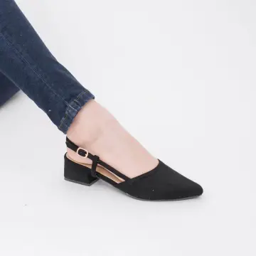 1 inch block online heel pumps