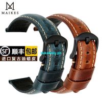 Suitable For Calfskin Watch Strap Men Panerai Meidu Casio Langqin Seiko Genuine Leather 0401