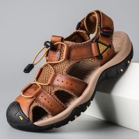 Summer Rome Sandals For Man 2023 Platform Leather Leisure Hiking Trekking Beach Outdoor Men Shoes Climbing Comfortable Size38-48