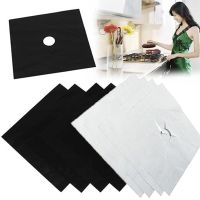 4Pcs/set Reusable Gas Stove Protector Non-Stick Glass Fiber Gas Stove Cover Mat Pad Clean Liner For Kitchen Cookware