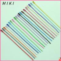 MIKI 10ชิ้นอุปกรณ์กลางแจ้งที่ใส่กุญแจห่วงคล้องเชือกป้ายสแตนเลสตัวเชื่อมต่อป้ายข้อมือพวงกุญแจโซ่ลูกปัดลูกบอลเครื่องประดับ