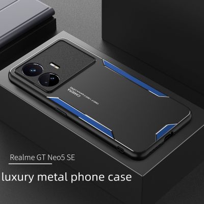 ฝาหลังโลหะแฟชั่นที่สร้างสรรค์สำหรับ Realme GT Neo 5 SE Neo5 GT3เคลือบกันกระแทกเคสมือถือสำหรับ Realmi Neo 5 S E ฝาครอบกันลื่น