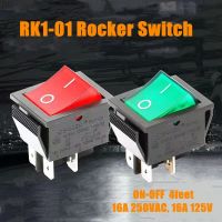 Uniteelec-Soken Quality Red/Green Light DPST ON-Off/On-Off-On Boat Rocker Switch RK1-01  4/6 Pins 16A/250V Power Points  Switches Savers