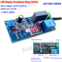 จอแสดงผล LED AC 220V 230V Trigger Delay Timer Switch เปิดปิดรีเลย์โมดูล 1-99 วินาทีหรือ 1-99 นาทีปรับได้-JHU STORE