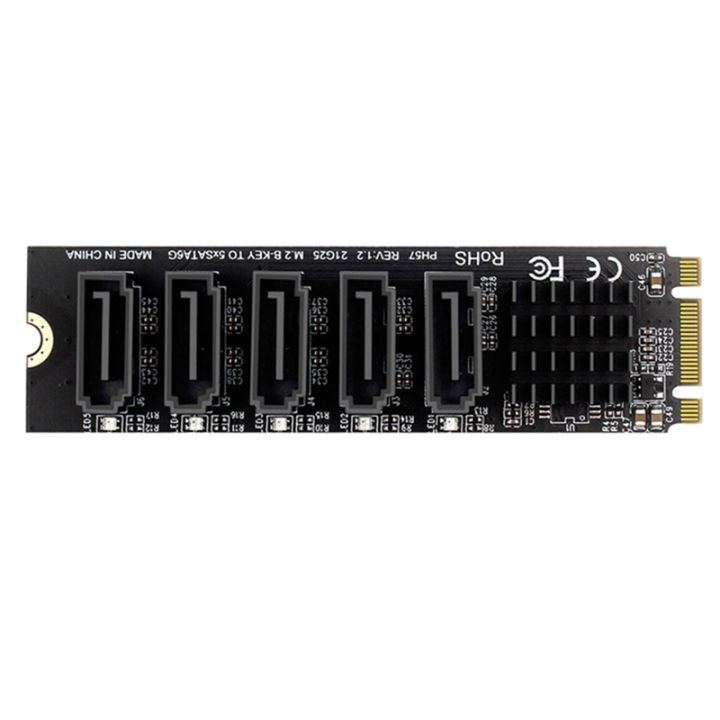 m-2-ngff-b-key-sata-to-sata-5-port-expansion-card-6gbps-expansion-card-jmb585-chipset-support-ssd-and-hdd