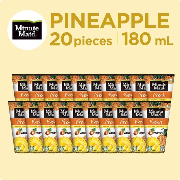 Minute Maid Fresh Pineapple Tetra Juice 180mL Pack of 20 Lazada PH