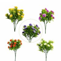 【YF】❣❂℗  Outdoor Indoor  Artificial Fake Flowers UV Resistant No Fade Plastic Shrubs for Garden Porch Window Decoration