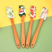 Pattern Silicone Spatula Mixing Scraper Handle Spatulas Decoration Tools Baking Accessories