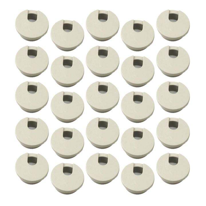 LazaraMall 20x Computer Desk Table Grommet Cable Port Round Wire Hole