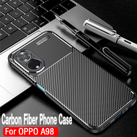 เคสเนื้อคาร์บอนไฟเบอร์สุดหรู OPPO A98 5G สำหรับ Oppo A78 A98 A17 A17K A 98 5G เคสซิลิโคน TPU เคสแข็งกันแรงกระแทกกล้องปกป้องฝาหลังกันชน