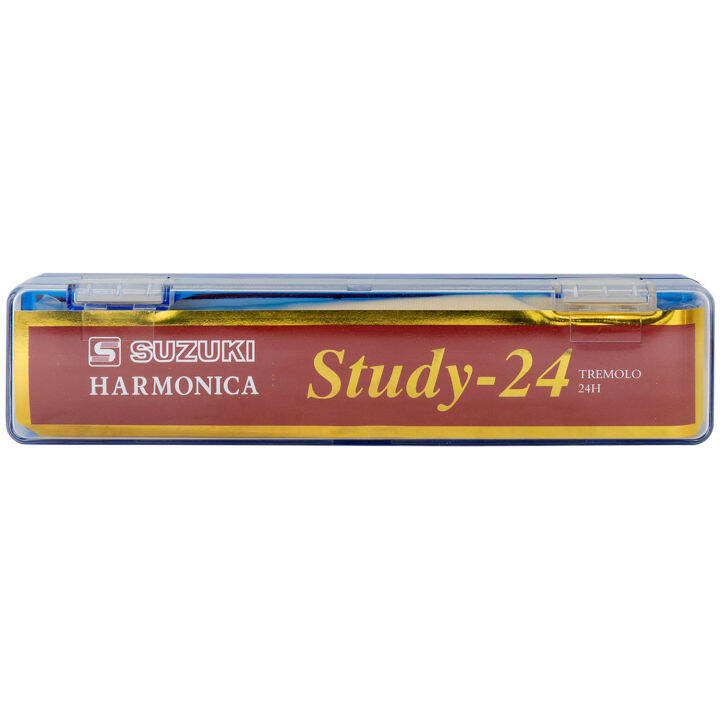 suzuki-study-24-harmonica-ฮาร์โมนิก้า-เมาท์ออแกน-tremolo-24-ช่อง-แถมฟรีเคส-amp-ผ้าเช็ด