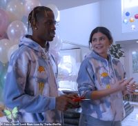 Travis Scott Hoodies Sweatshirt Blue Sky White Clouds Thunderbolt Tie-Dye Hoodie Men Women Travis Scott Stickman Foam hoody