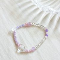 (พร้อมส่ง) Bijou pastel heart #1 ข้อมือไหมยืด