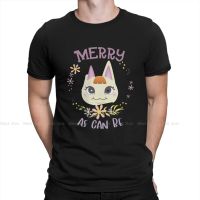 Animal Crossing Pocket Camp Mens TShirt Merry As Can Be  Fashion T Shirt Harajuku Sweatshirts Hipster 4XL 5XL 6XL