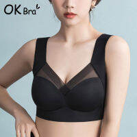 OK Bra Plus ขนาด L-3XL Bra สำหรับผู้หญิงเซ็กซี่ Lce ผ้าไหม Push Up Bra ไม่มีแหวนเหล็กสบายและ Breathable