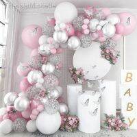 【hot】❣✙  Pink Garland Arch Kit Balão de Látex Decoração Aniversário Casamento Baby Shower Kids Girl 98pcs