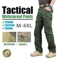 Fuguiniao Oversized trousers M-6XL Comfortable Wear-Resistant Tactical Cargo Pants with Pockets