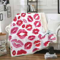 Dream lipstick bedding 3D Sherpa Blanket Sofa