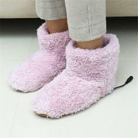 Winter USB Heater Foot Shoes Electric Shoes Warming Pad Plush Warm Electric Slippers Feet Heated Insoles