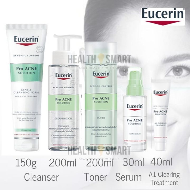 NEW Eucerin Pro Acne Solution Gentle Foam/Gel/Toner/Super Serum/A.I.Clearing | Lazada