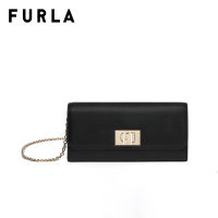 FURLA กระเป๋าสตางค์ผู้หญิง รุ่น FURLA 1927 CHAIN WALLET NERO