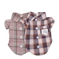 Small Dog Cat Shirt Suit Plaid Design Pet Puppy Plouse Spring/Summer Clothing Apparel